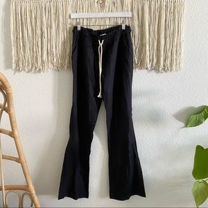 NWT HAVE Black Drawstring Bell Bottom Beach Pants